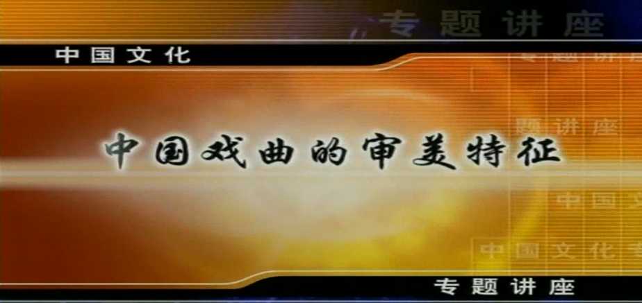 中国文化专题讲座—中国戏曲的审...